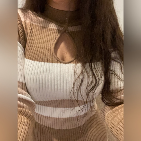 Midi Dress for Neutral Lovers 🤎 “You’re My Fave” Sweater Dress by Fashion Nova - Picture 5 of 13